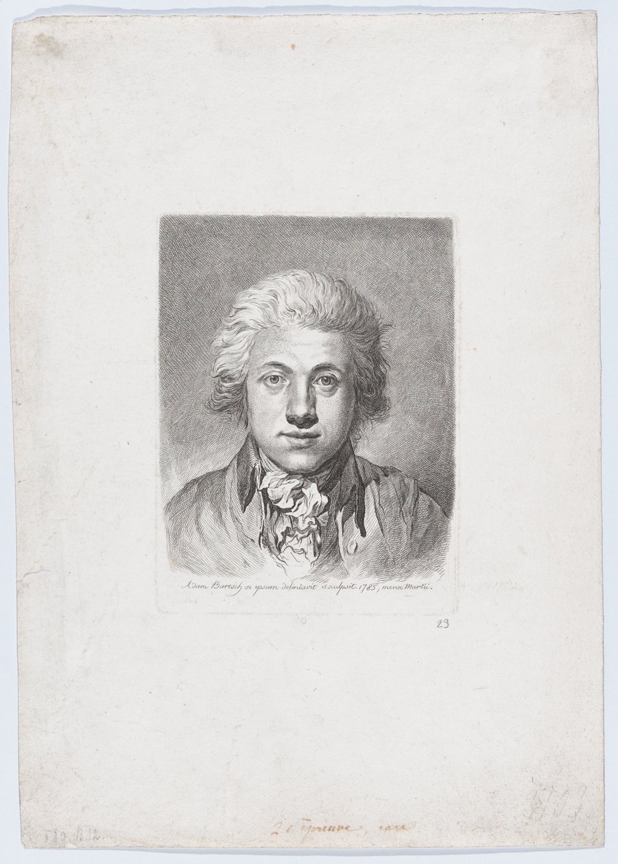 Autoportret, 1785. autorstwa Adam von Bartsch