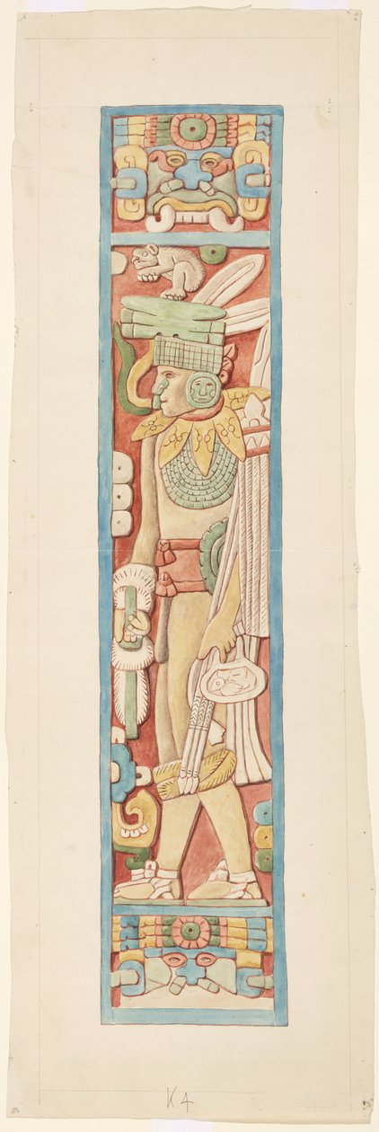 Ościeżnica drzwi w Chichen Itza, Jukatan, Meksyk autorstwa Adela Breton