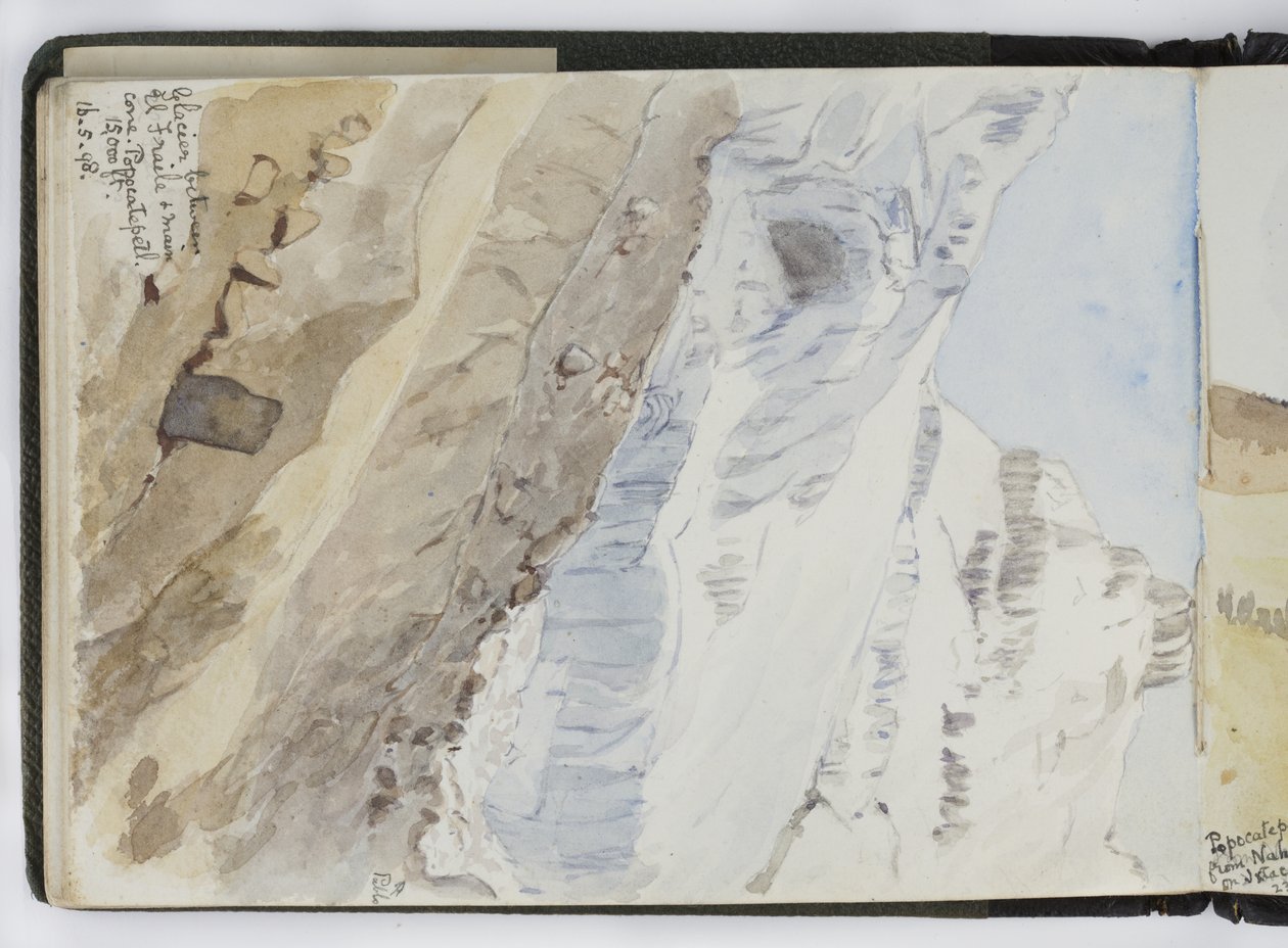Szkicownik akwareli, Rysunki i notatki, Meksyk, 1896-1898 (akwarela) autorstwa Adela Breton