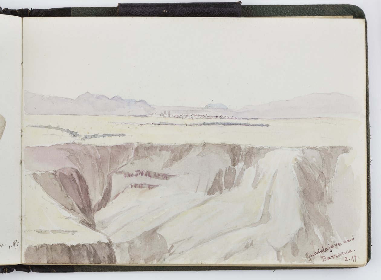 Szkicownik akwareli, Rysunki i notatki, Meksyk, 1896-1898 (akwarela) autorstwa Adela Breton