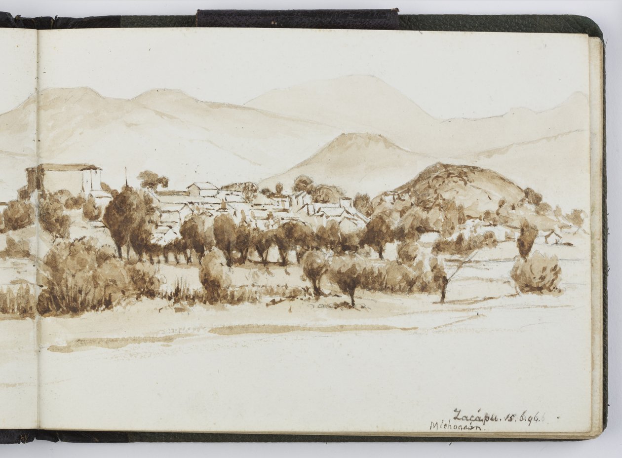 Szkicownik akwareli, Rysunki i notatki, Meksyk, 1896-1898 (akwarela) autorstwa Adela Breton