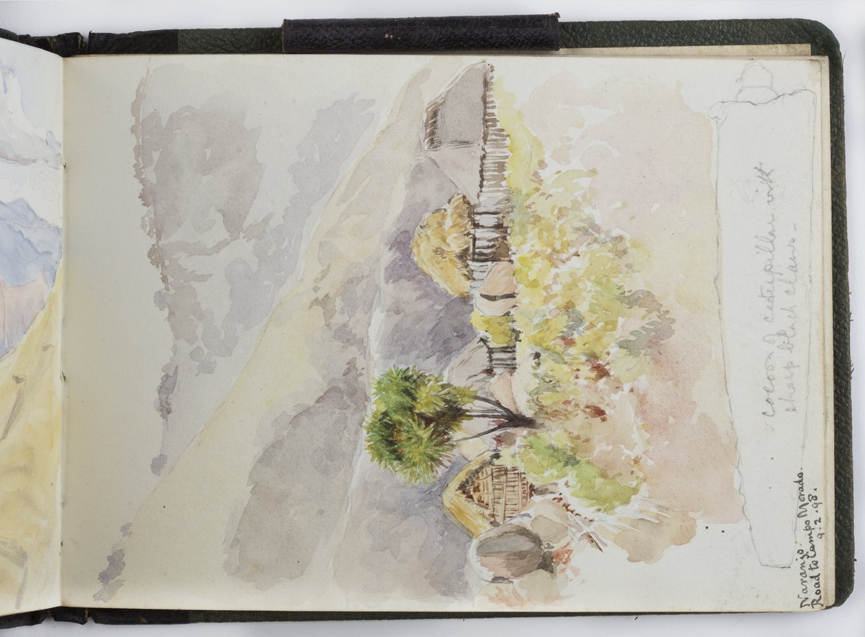Szkicownik akwareli, Rysunki i notatki, Meksyk, 1896-1898 (akwarela) autorstwa Adela Breton