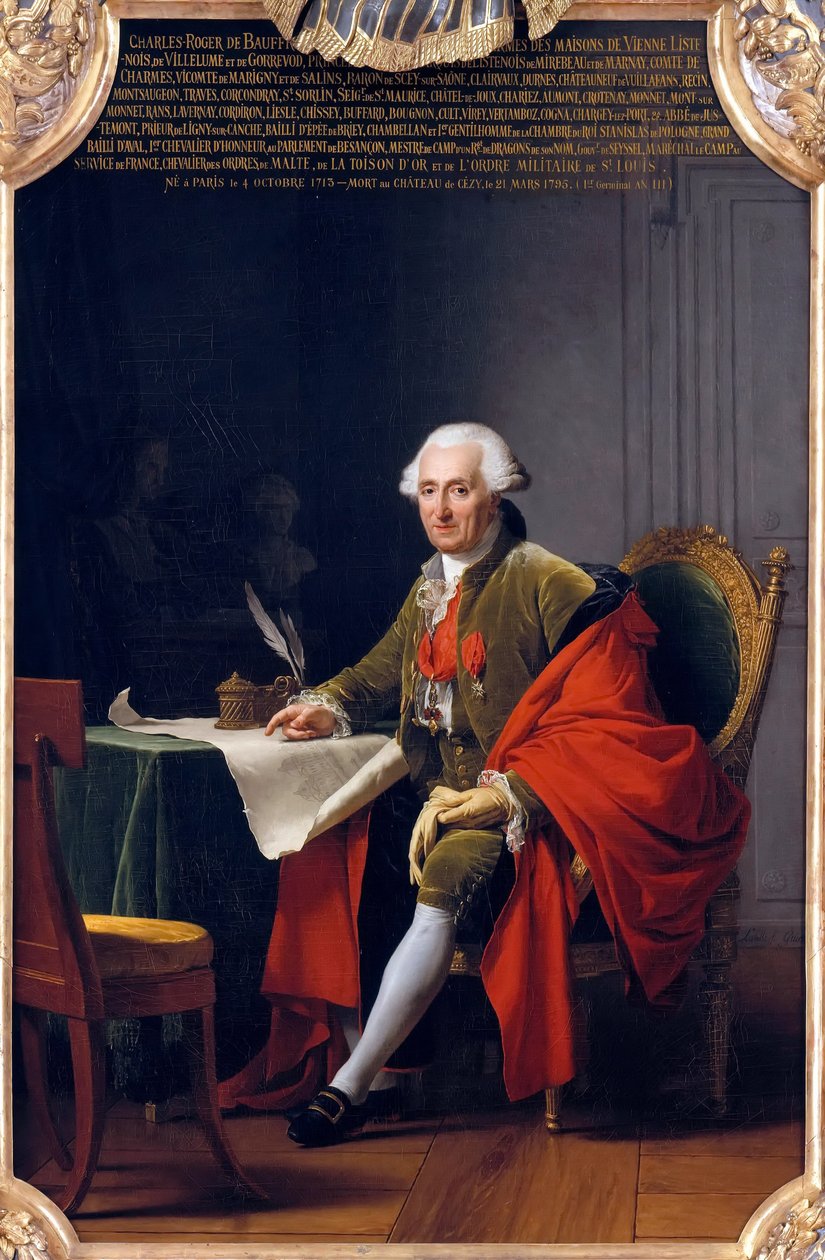 Charles-Roger, książę Bauffremont 1713-1795 autorstwa Adelaide Labille Guiard