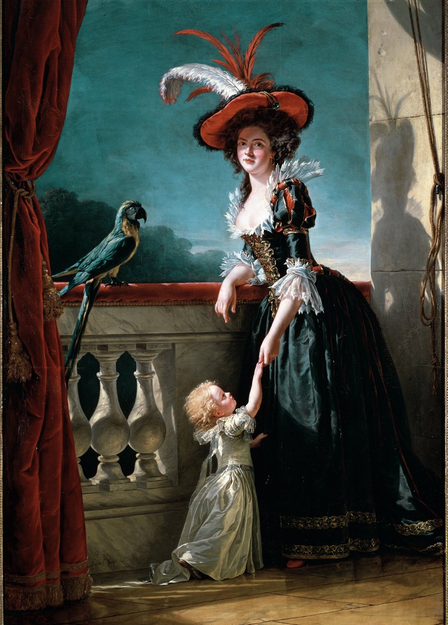 Portret Louise Elisabeth z Francji i jej syna Don Ferdinanda (olej na płótnie) autorstwa Adelaide Labille Guiard