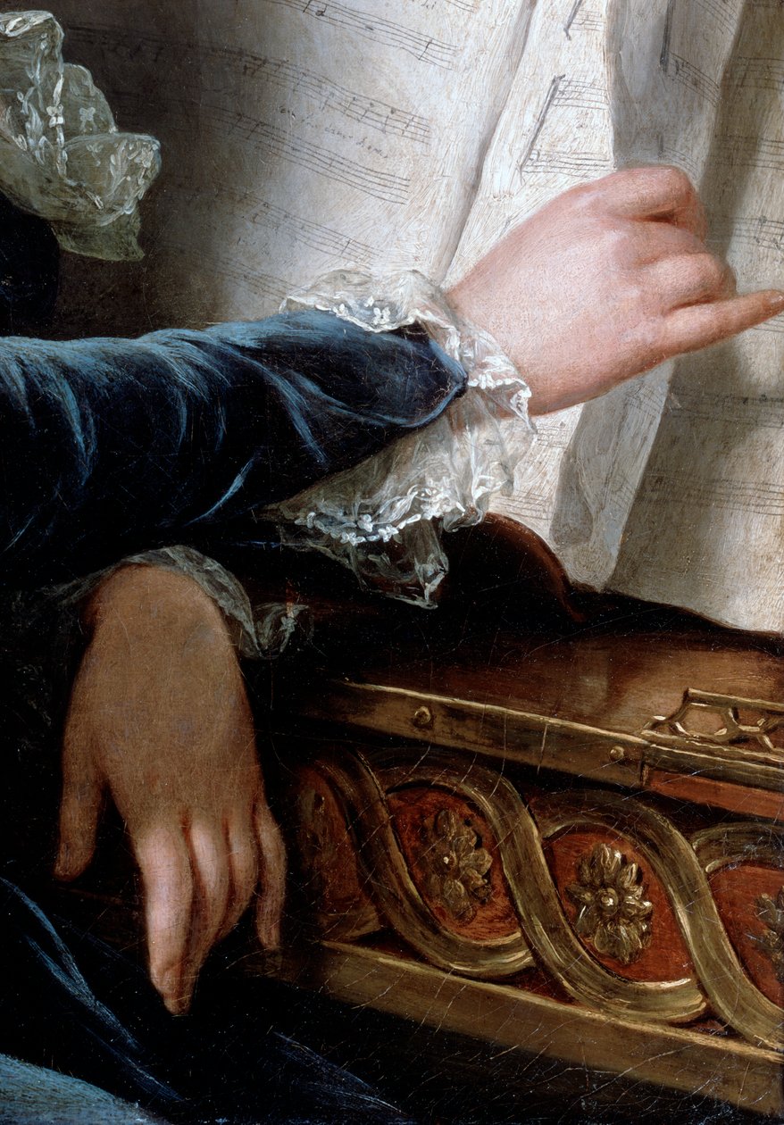 Comtesse de Selve Making Music, fragment, 1787. autorstwa Adelaide Labille Guiard
