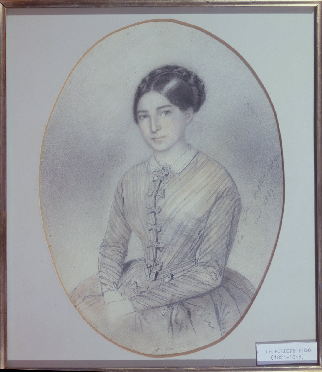 Portret pośmiertny Leopoldine Hugo (1824-43) 1847 (rysunek) autorstwa Adele Julie Hugo