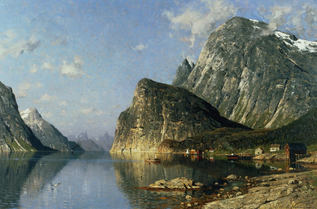 Fiord Sogne, Norwegia autorstwa Adelsteen Normann