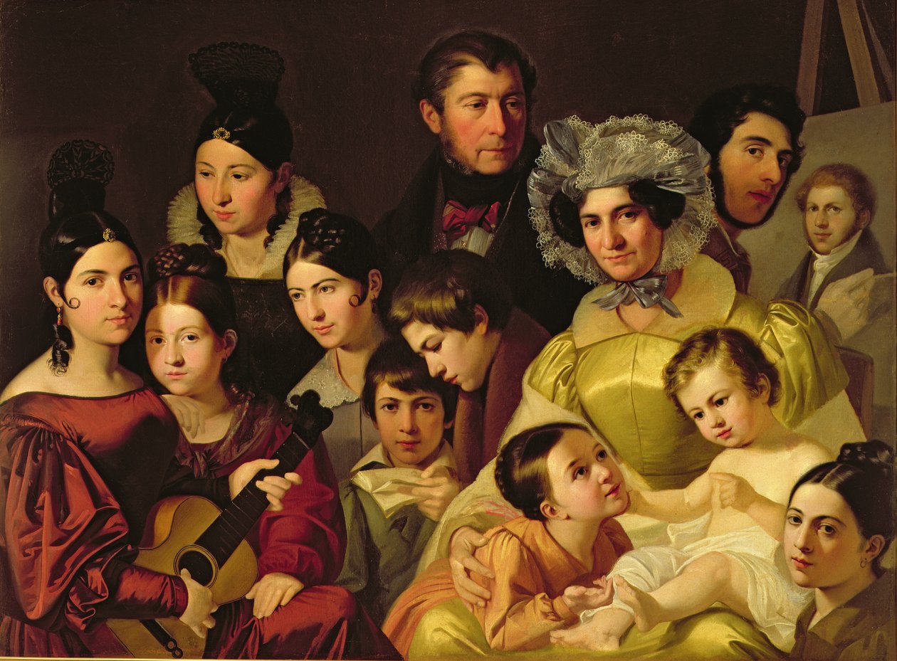 Rodzina Malatestów, 1835 autorstwa Adeodato Malatesta or Malatesti