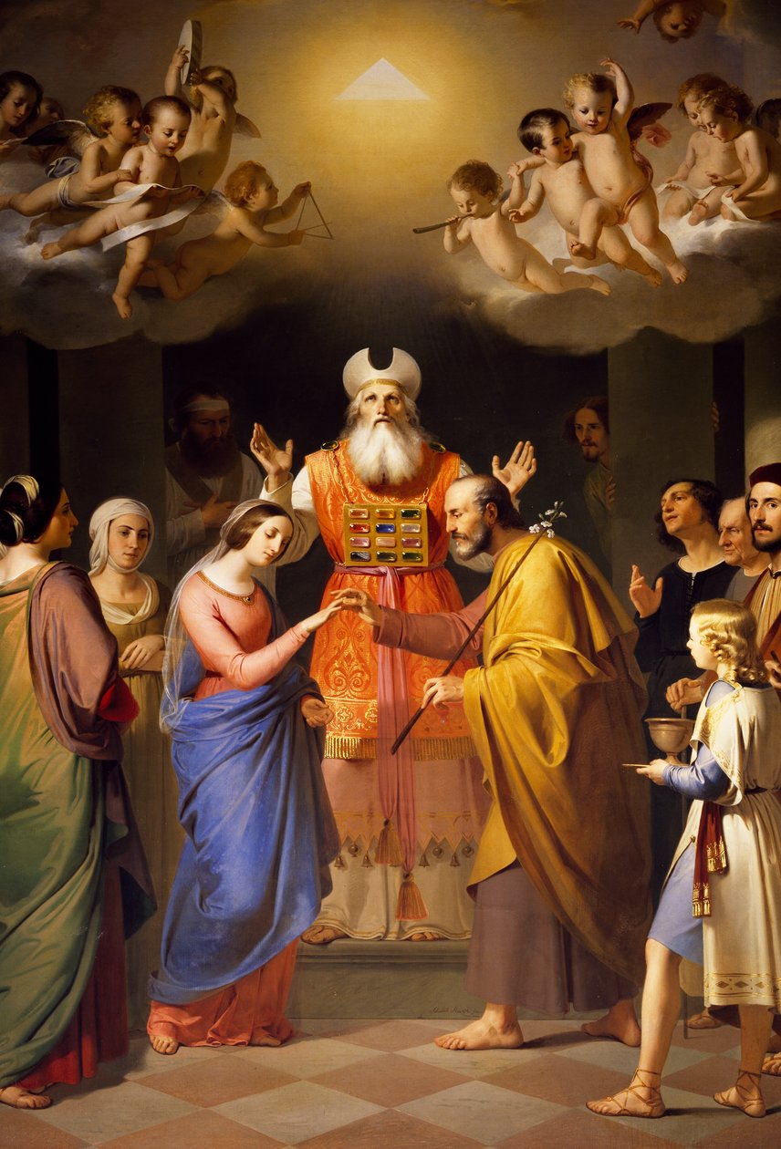 Wesele Dziewicy, Adeodato Malatesta (1806-1891), kościół San Giuseppe (św. Józefa), Bolonia, Emilia-Romania. Włochy autorstwa Adeodato Malatesta or Malatesti