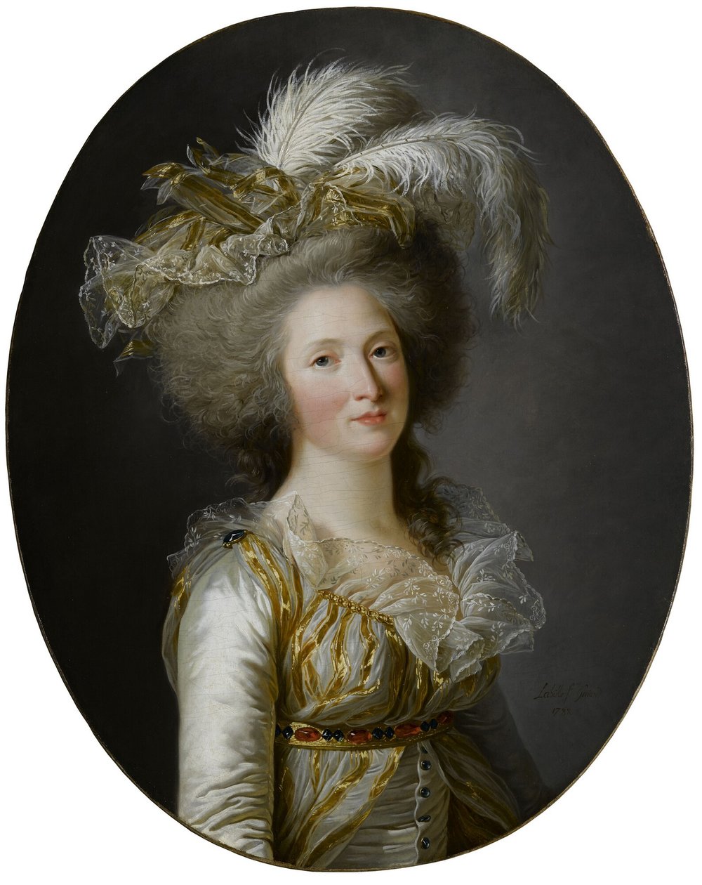 Francuski: Elisabeth-Philippe-Marie-Hélène de France, dite Madame Elisabeth Elisabeth-Philippe-Marie-Hélène of France, znana jako Madame Elisabeth (1764-1794) autorstwa Adelaide Labille Guiard