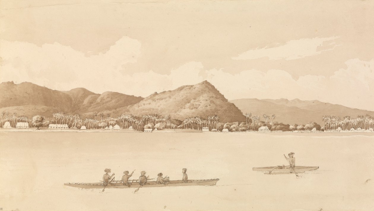 "Apia Bay, Upolu, NavigatorsIslands [Samoa] 18 września 1849 r. autorstwa Admiral Sir Edward Gennys Fanshawe