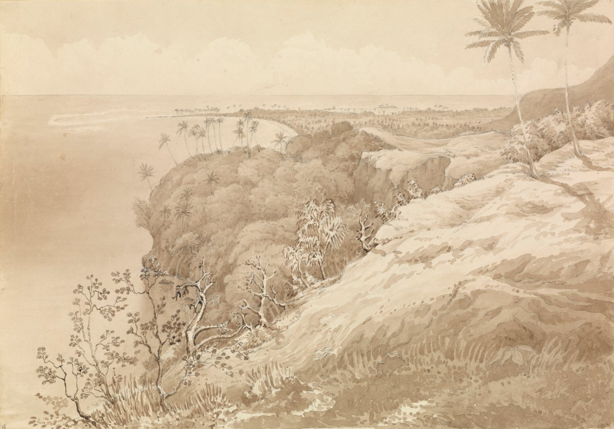 "Zatoka Matavai i Point Venus, Tahiti, 24 sierpnia 1849 [Wyspy Towarzystwa] autorstwa Admiral Sir Edward Gennys Fanshawe