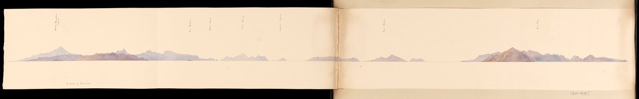 Północne wybrzeże Sumatry z Indii Zachodnich, Ameryki Północnej i Borneo, ok. 1845 r. (akwarela) autorstwa Admiral Sir Edward Gennys Fanshawe