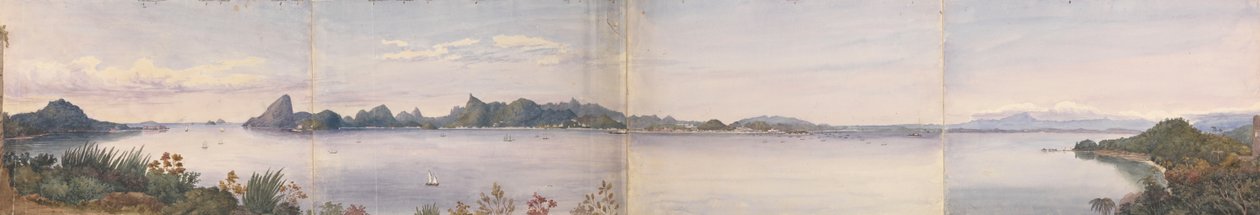 Panorama Rio de Janeiro, Brazylia autorstwa Admiral Sir Edward Gennys Fanshawe