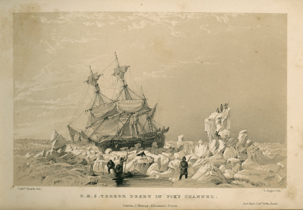 HMS Terror na kanale Fox autorstwa Admiral William Henry Smyth