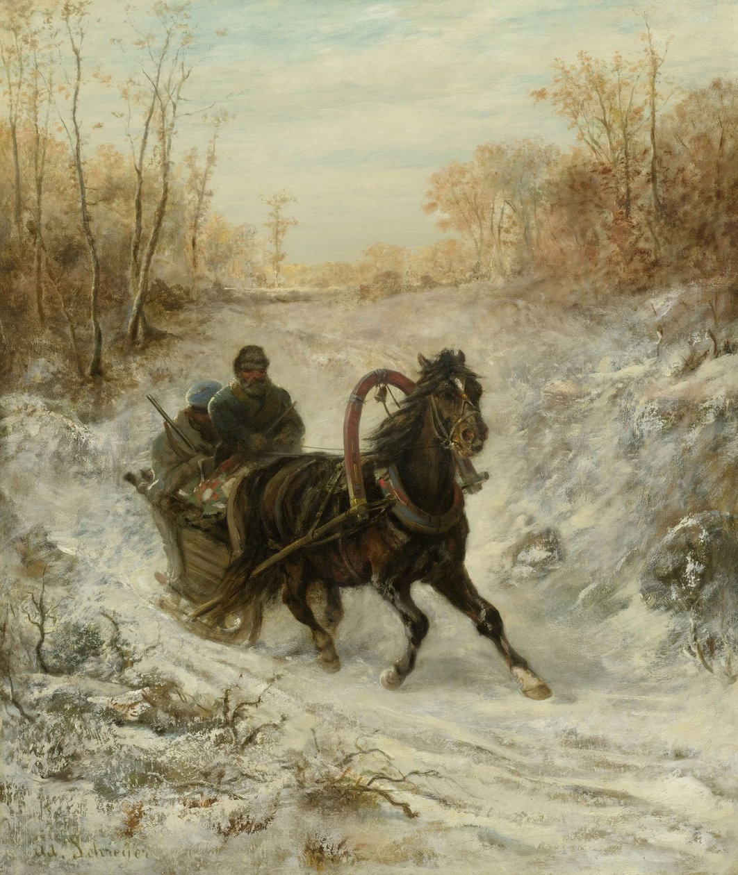 Kurier autorstwa Adolf Schreyer