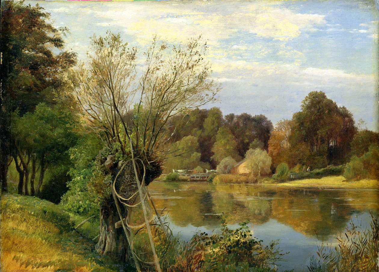 W pobliżu Aumuhle, ok. 1830 (olej na papierze oprawiony w kartę) autorstwa Adolf Vollmer