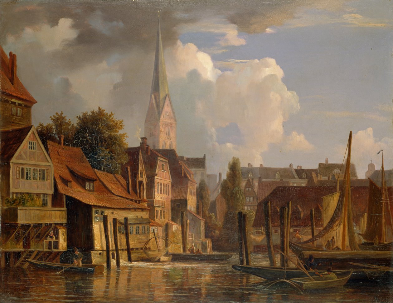 Kleine Alster w 1842, 1842 autorstwa Adolf Vollmer