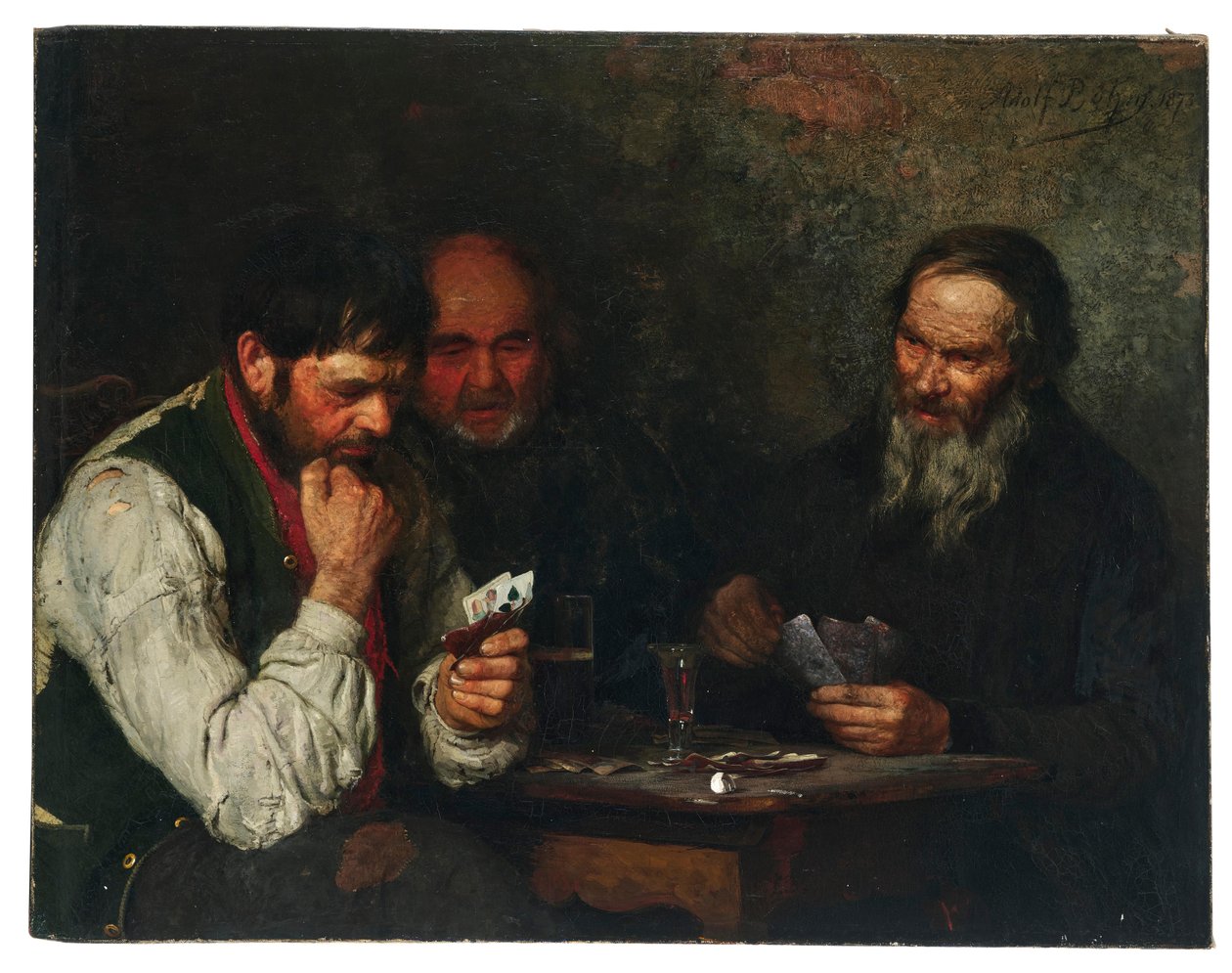 Gracz karciany Adolph Böhm autorstwa Adolf Bohm