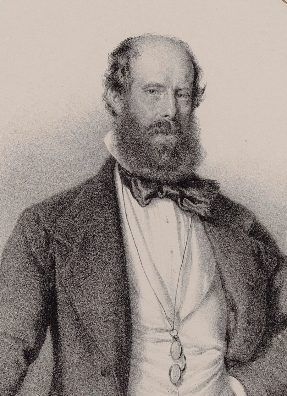 Portret kompozytora Luigiego Ricciego 1805-1859, 1858. autorstwa Adolf Dauthage