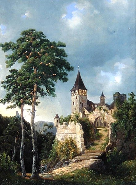 Zamek w Górach autorstwa Adolf Rudolf Holtzhaub