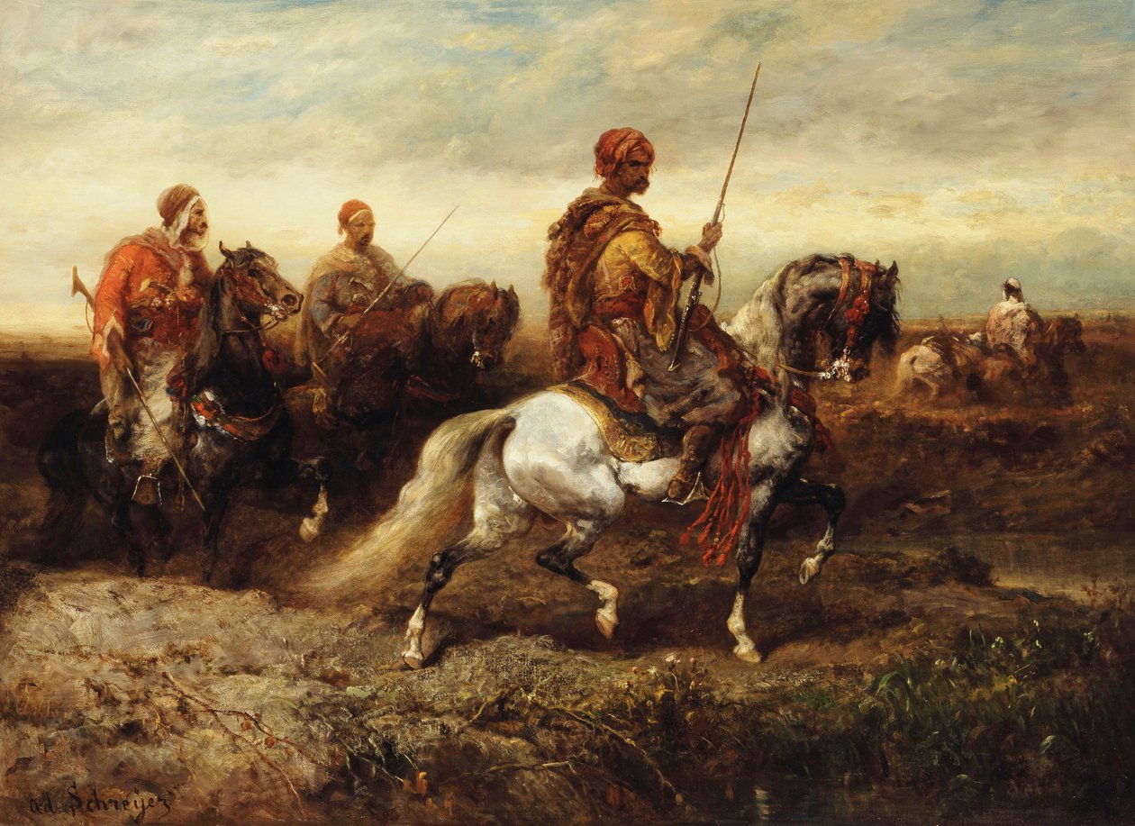 arabscy jeźdźcy, autorstwa Adolf Schreyer