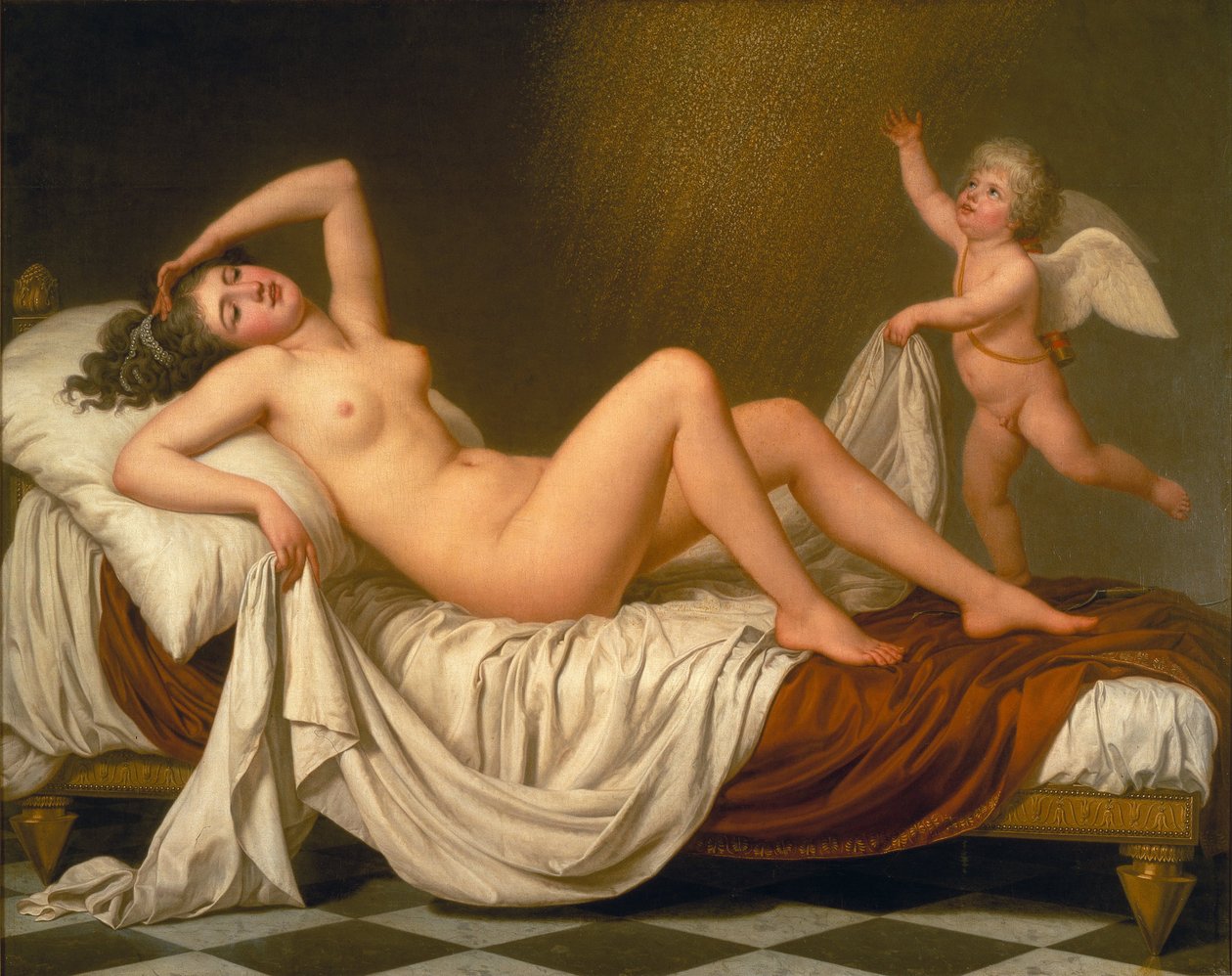 Danae i deszcz złota, 1787 autorstwa Adolf Ulrich Wertmuller