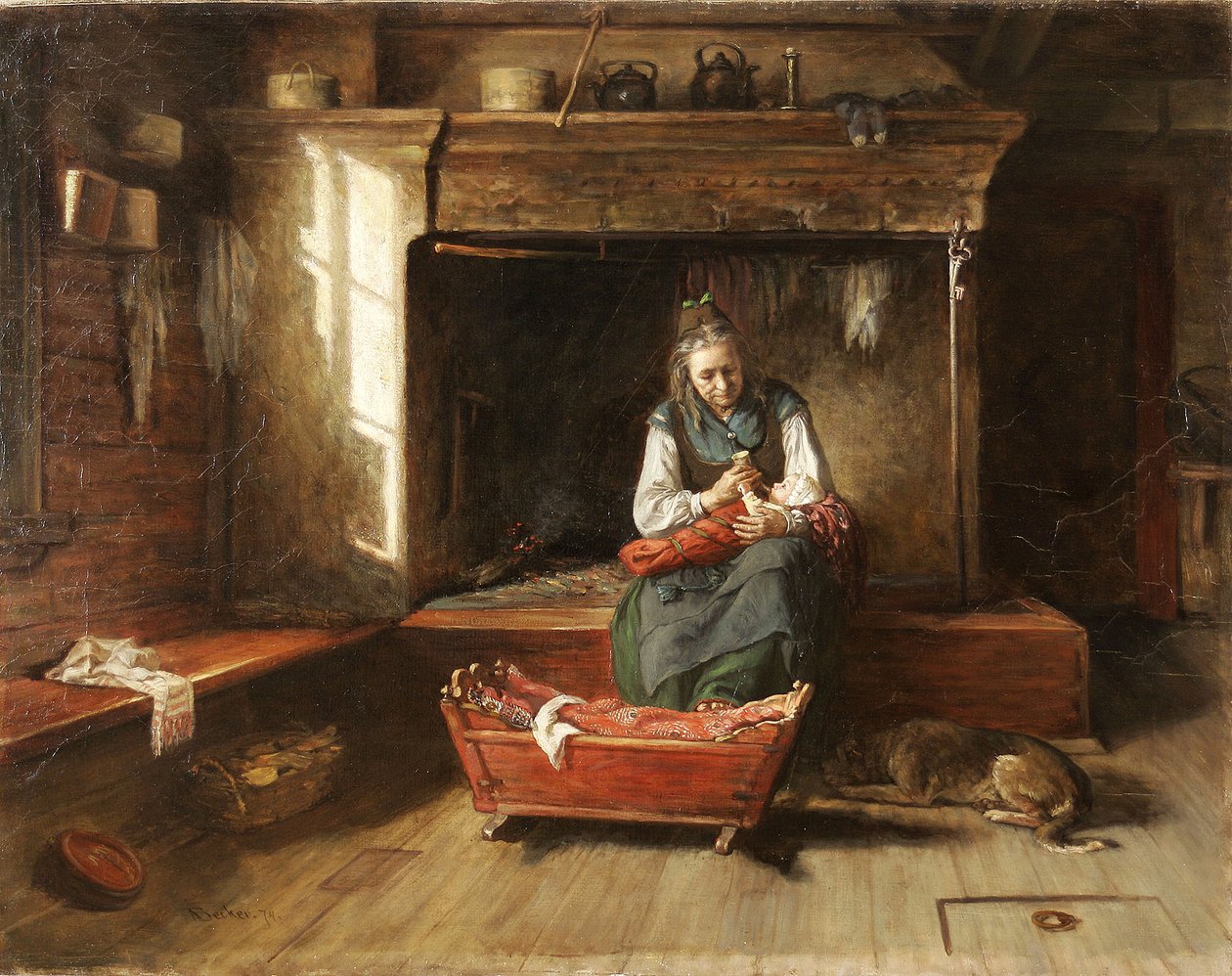 Mały karmiony autorstwa Adolf von Becker