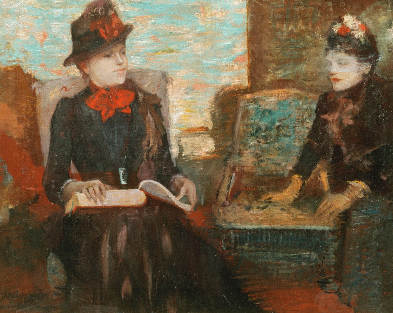 Portret panny autorstwa Adolfo Guiard y Larrauri