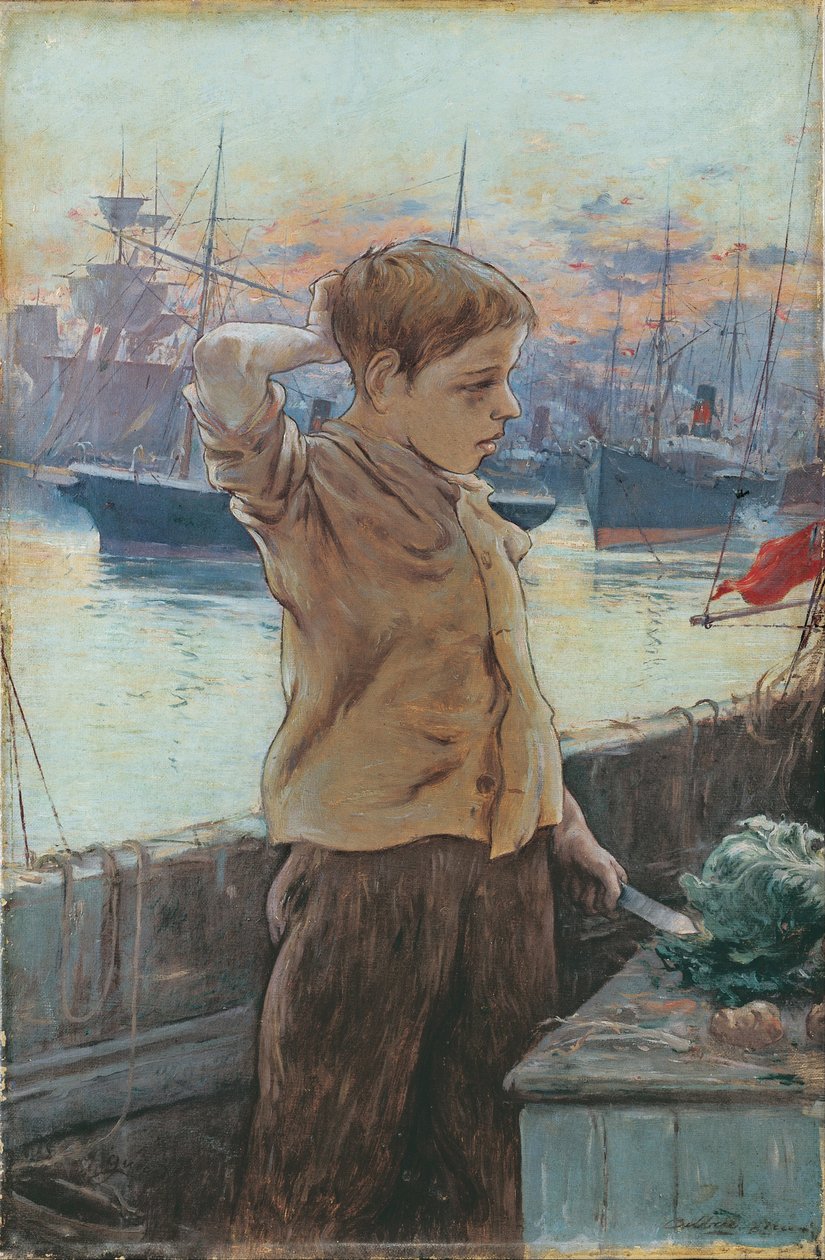 Chłopiec ze statku, 1887 autorstwa Adolfo Guiard y Larrauri