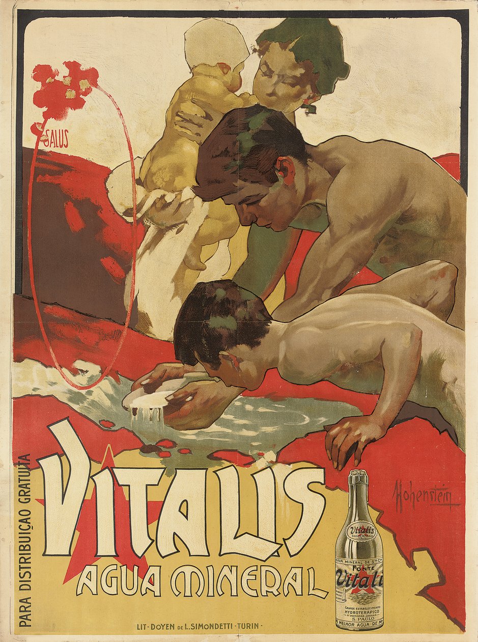 Plakat reklamowy wody mineralnej "Vitalis", 1895 autorstwa Adolfo Hohenstein