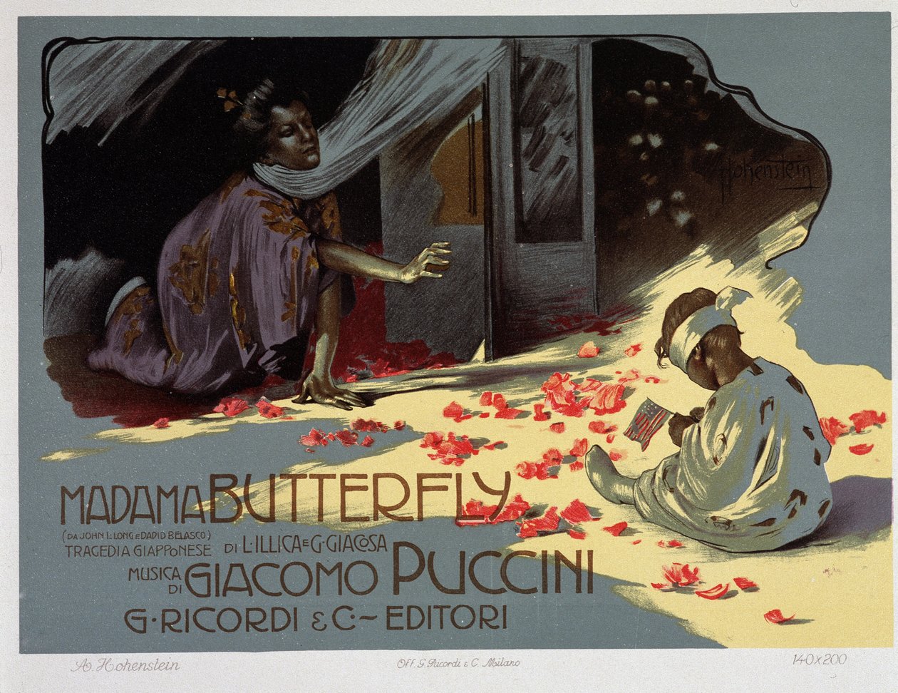 „Madame Butterfly” Puccini autorstwa Adolfo Hohenstein