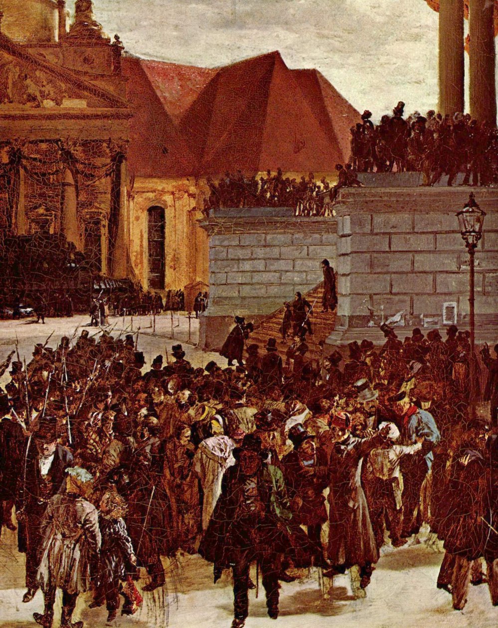 Układanie tych, którzy zginęli w marcu autorstwa Adolph Menzel