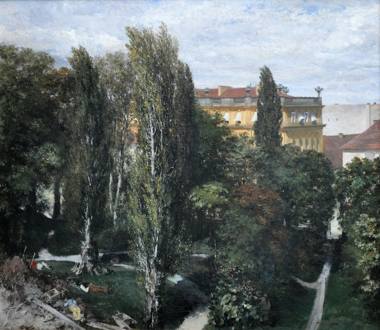 Widok na park księcia Albrechta autorstwa Adolph Menzel