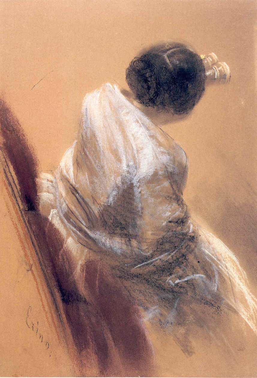 Dama w okularach operowych autorstwa Adolph Menzel
