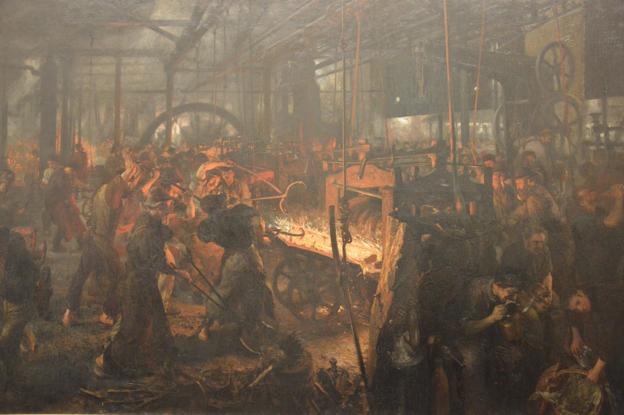 Walcownia żelaza autorstwa Adolph Menzel