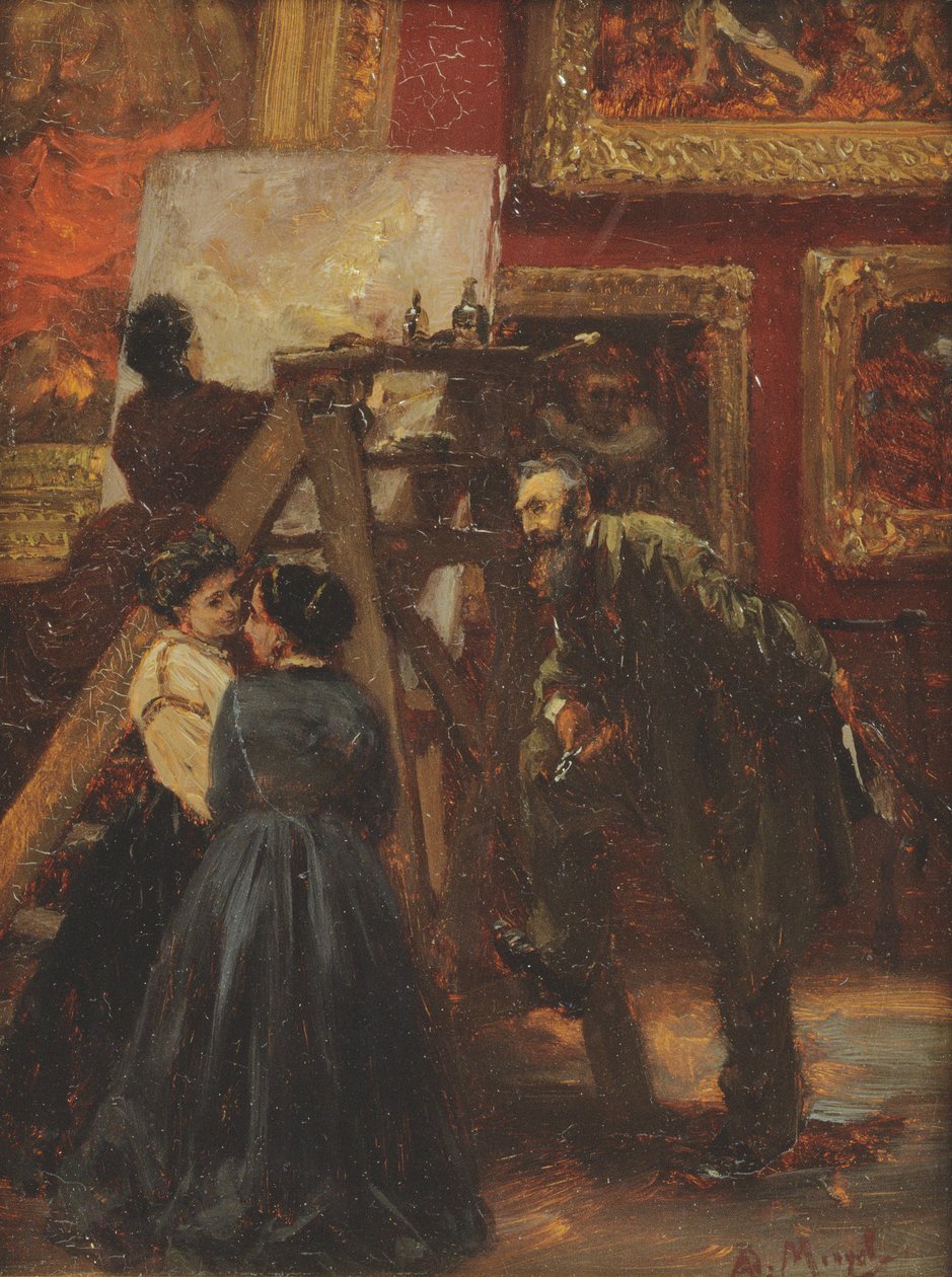 W Luwrze, 1867 autorstwa Adolph Menzel