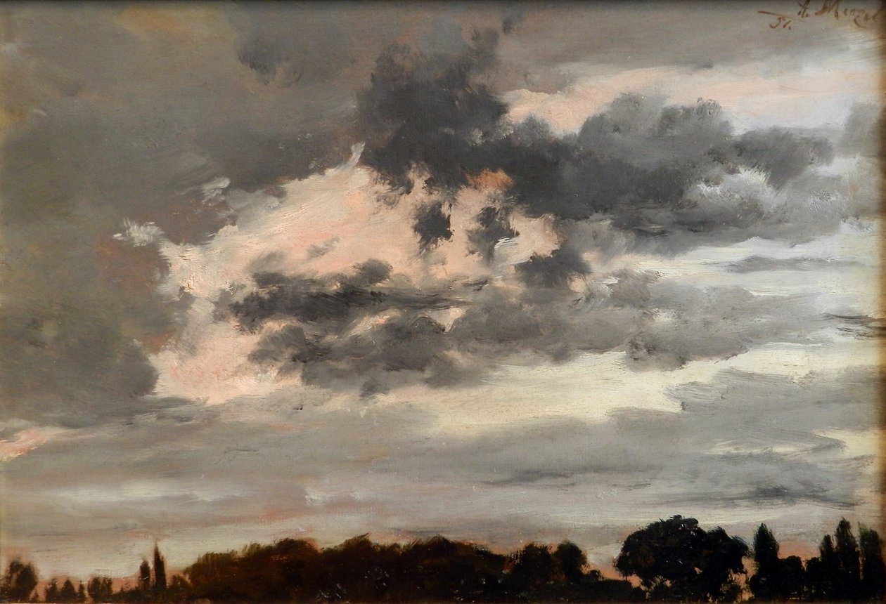 Badanie chmury autorstwa Adolph Menzel