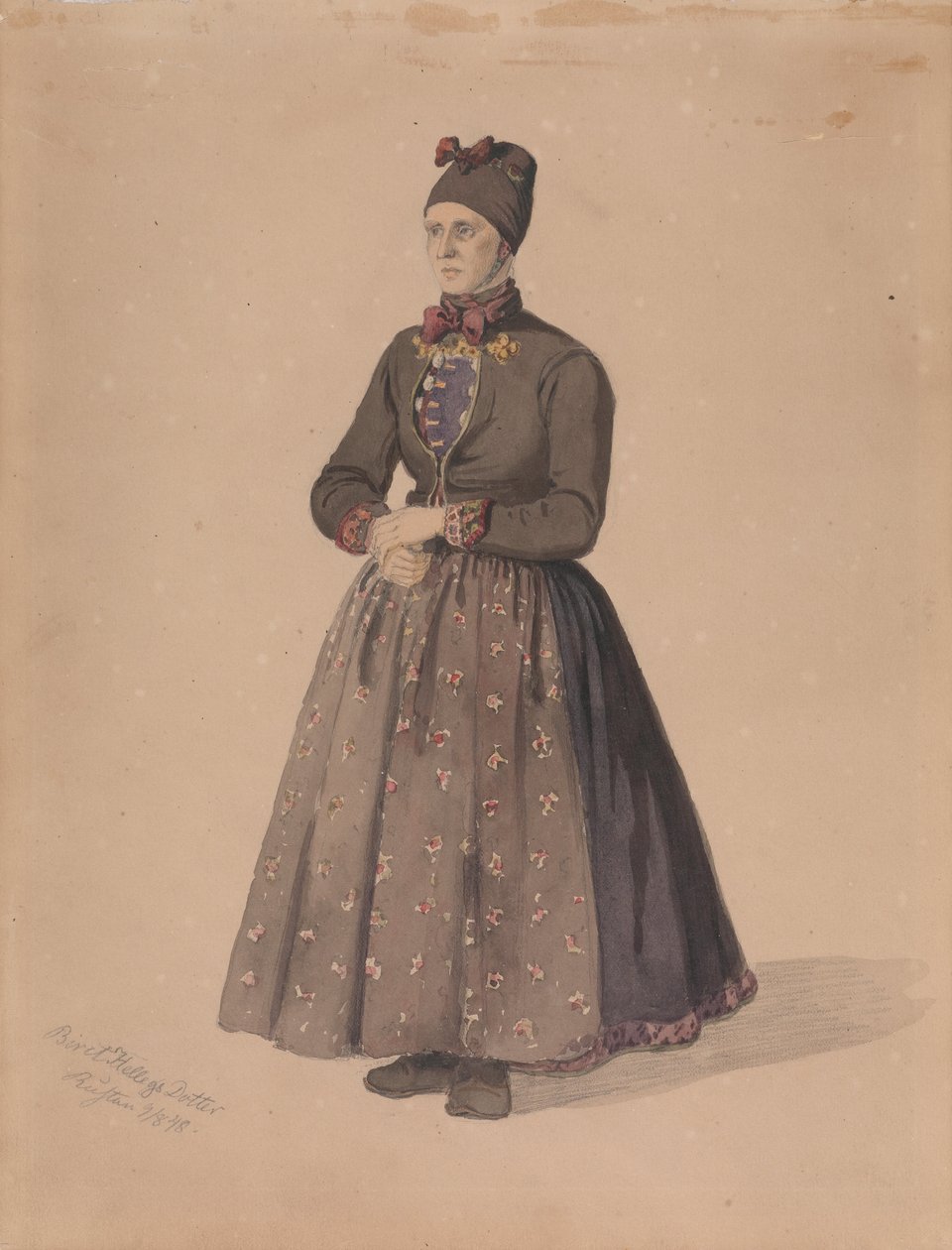 Biret Hellegsdotter, Rustan, Flesberg autorstwa Adolph Tidemand