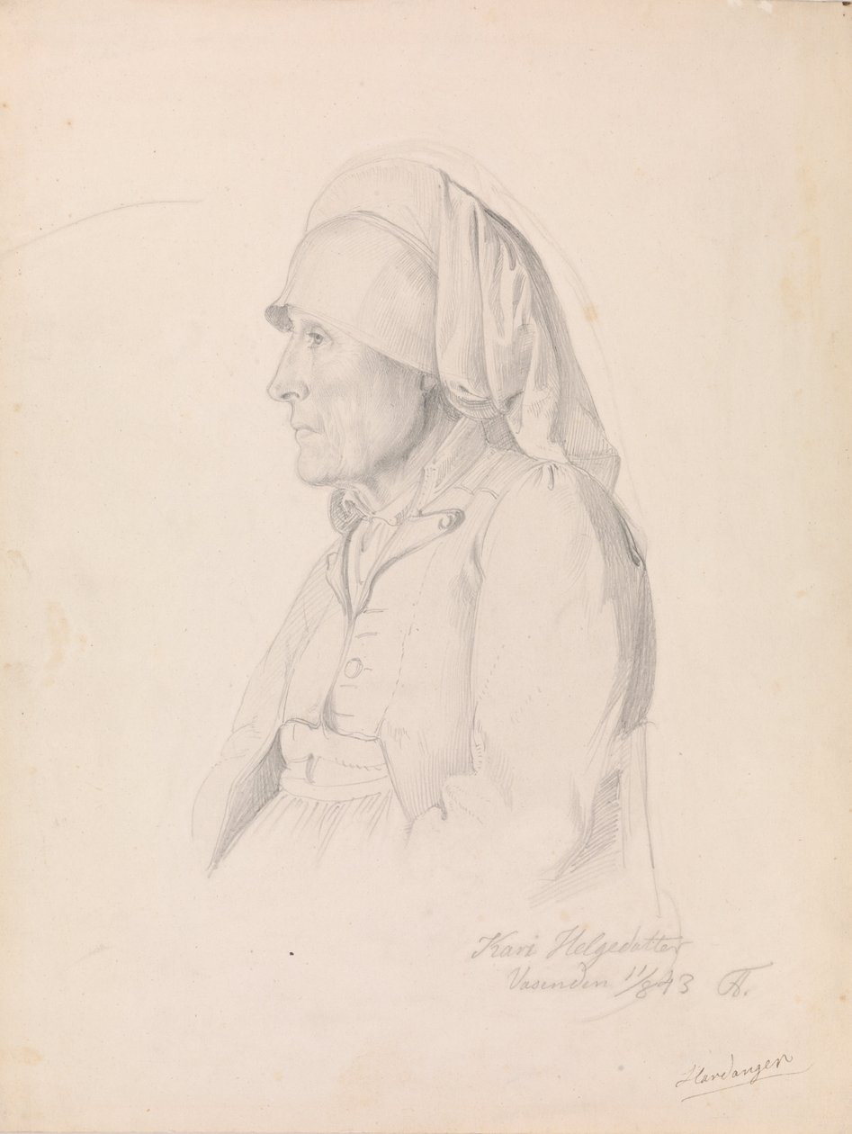 Kari Helgesdatter Vasenden, Granvin autorstwa Adolph Tidemand