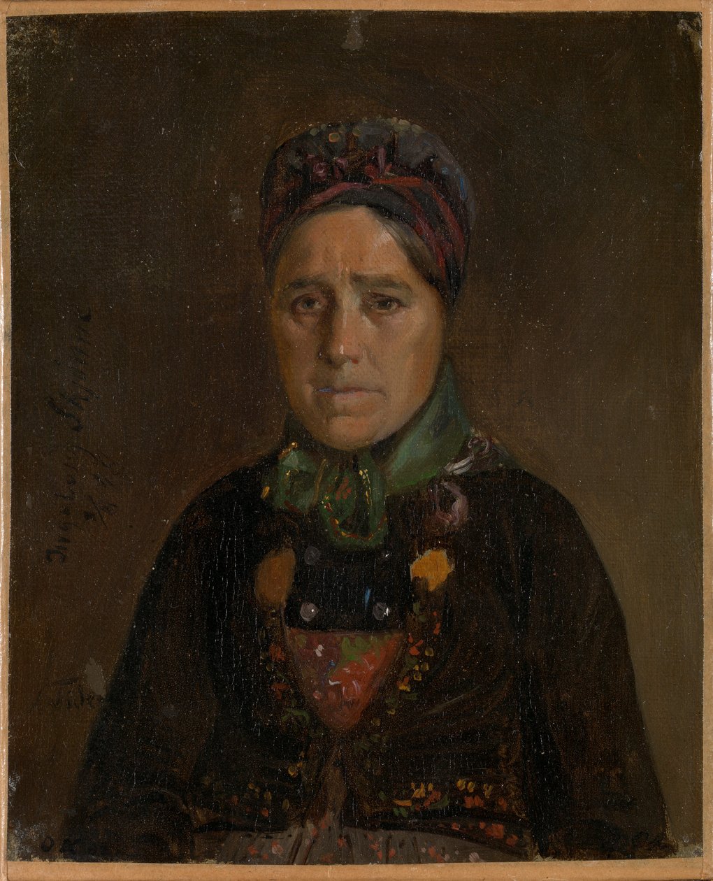 Portret Ingeborg Skjønne z Numedal autorstwa Adolph Tidemand