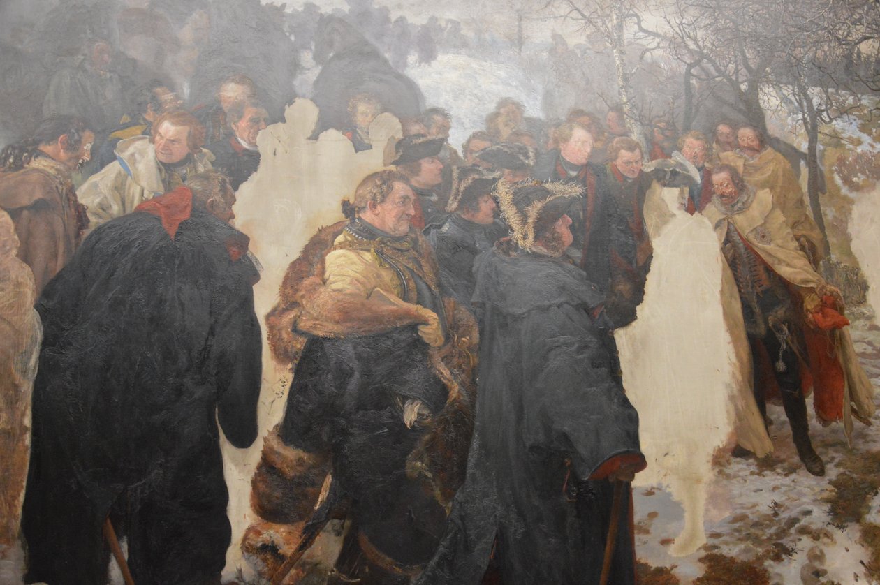 Fryderyk Wielki przemawia do swoich generałów przed bitwą pod Leuthen w 1757 r. autorstwa Adolph Menzel