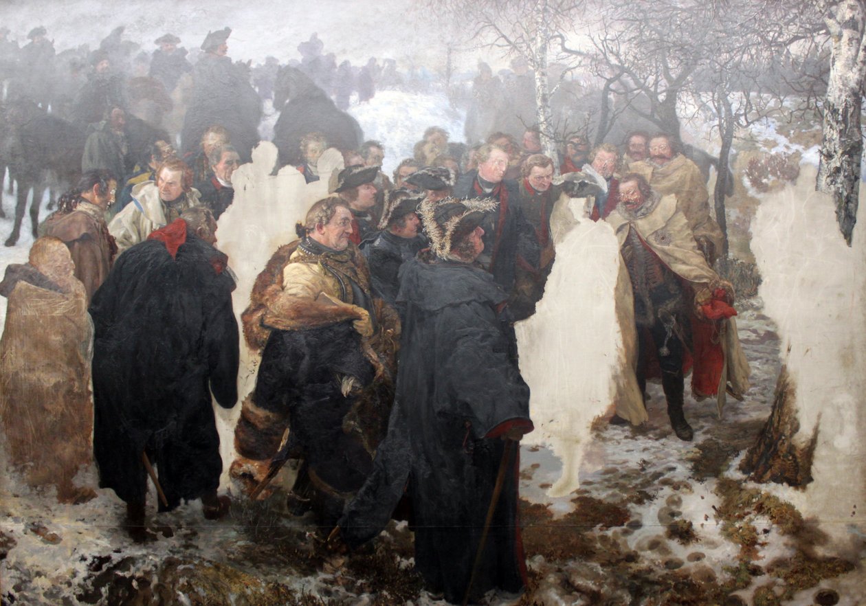 Adres Fryderyka Wielkiego do jego generałów przed bitwą pod Leuthen 1757 autorstwa Adolph Menzel