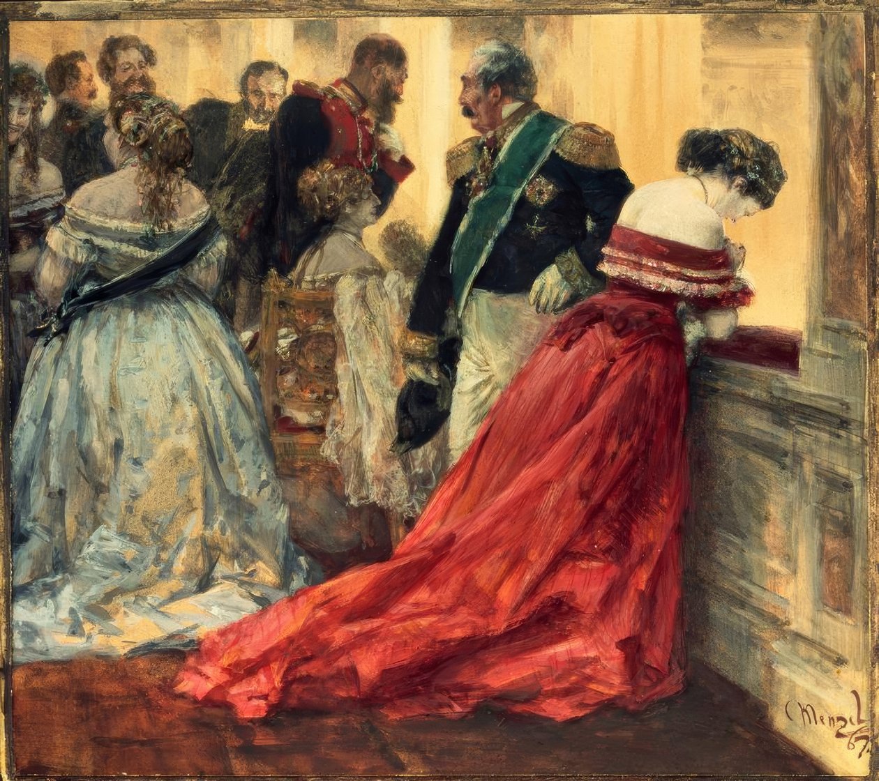 Scena z piłką autorstwa Adolph Menzel