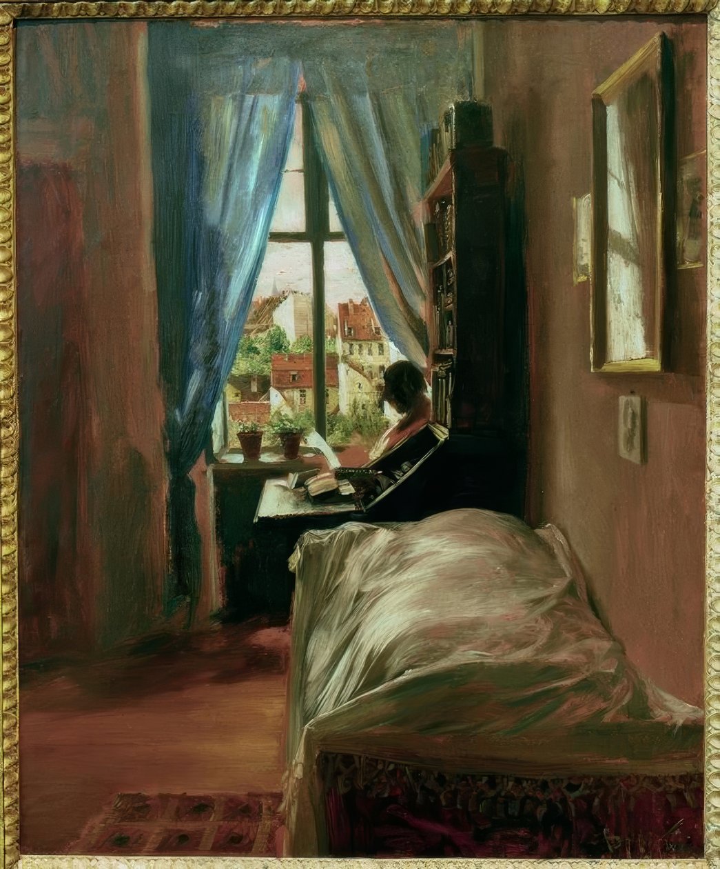 Sypialnia artysty autorstwa Adolph Menzel