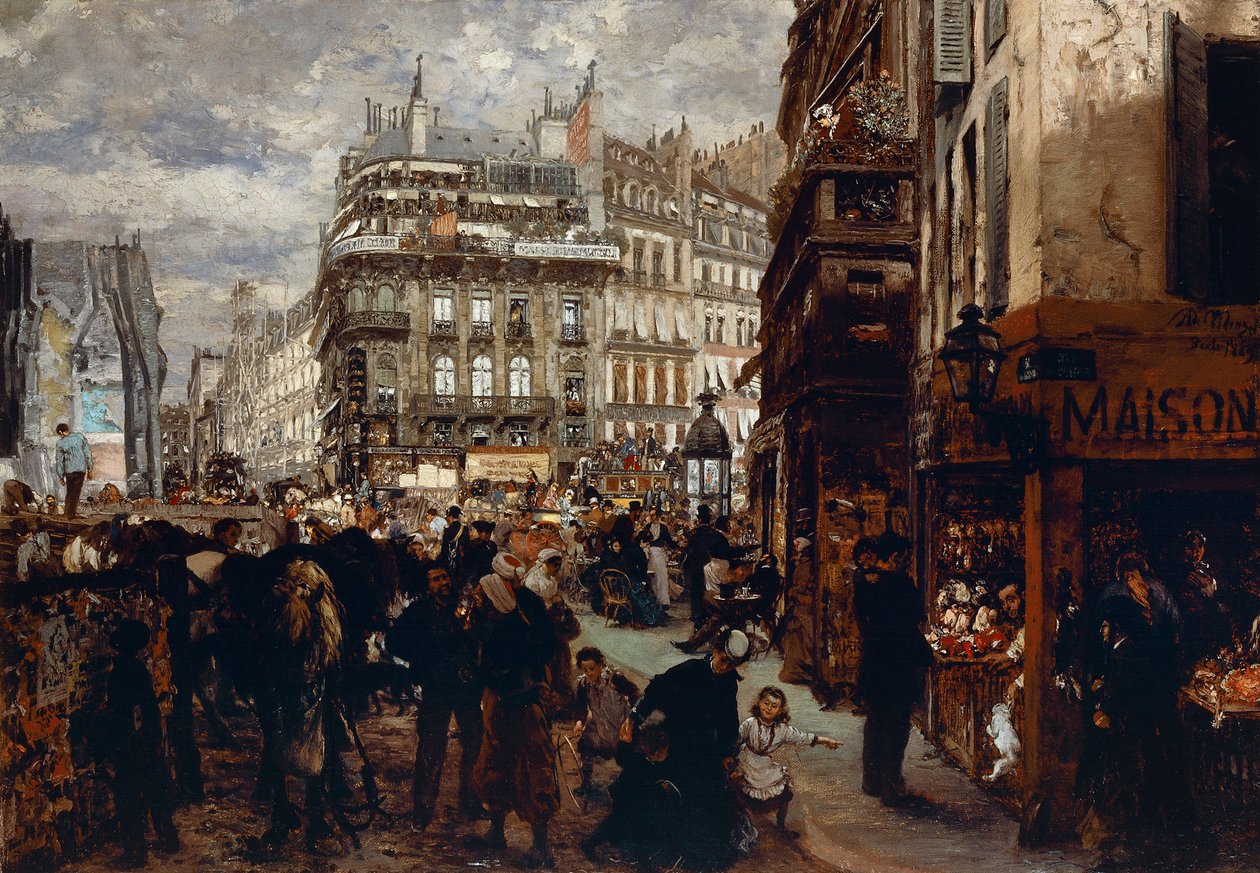 Dzień tygodnia w Paryżu autorstwa Adolph Menzel
