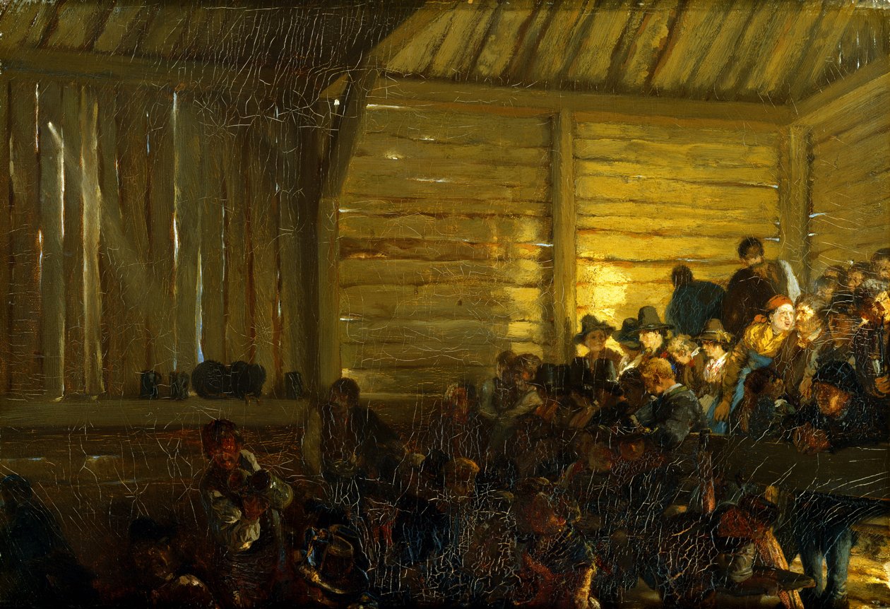 Teatr Chłopski w Tyrolu, 1859 autorstwa Adolph Menzel