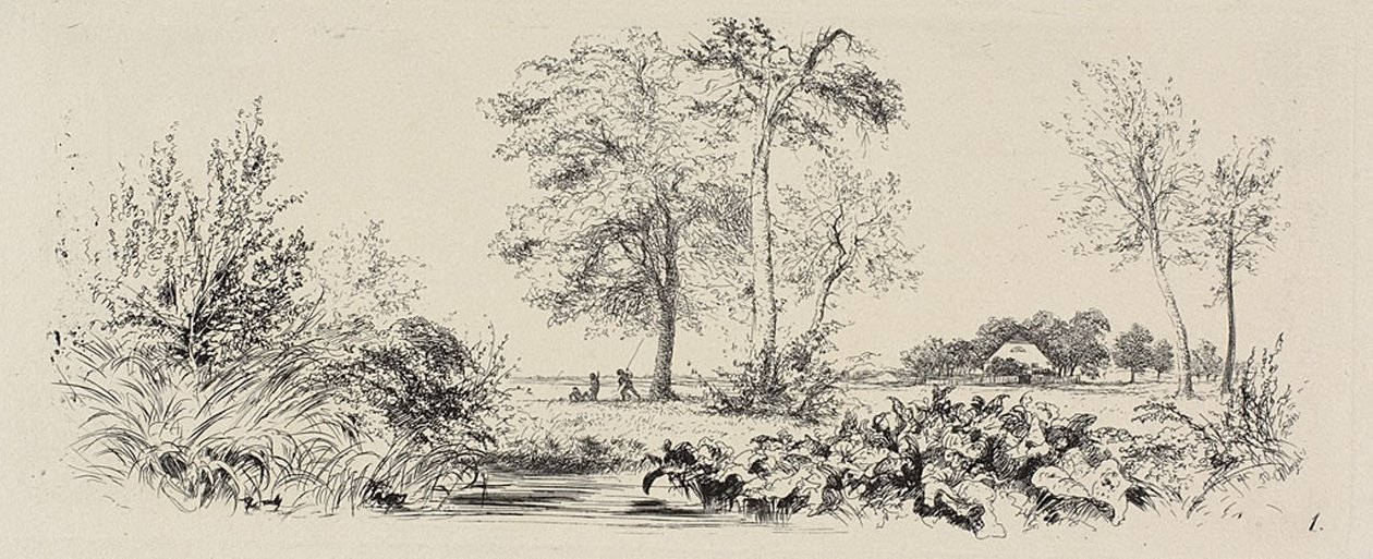 Płyta pierwsza, od Radierversuche autorstwa Adolph Menzel