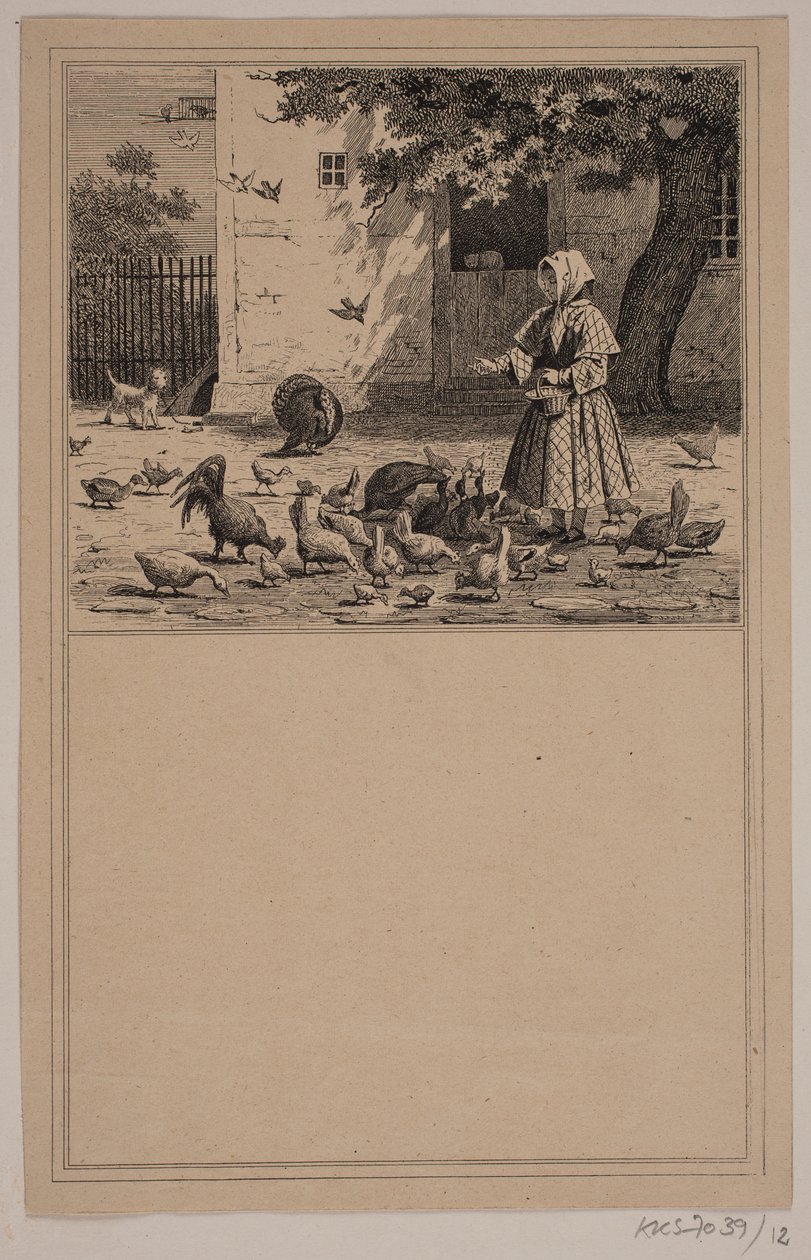W kurniku. Nie. 11 w Chr. Winther i M. Rørbye, „25 obrazków dla małych dzieci” autorstwa Johan Adolph Kittendorff