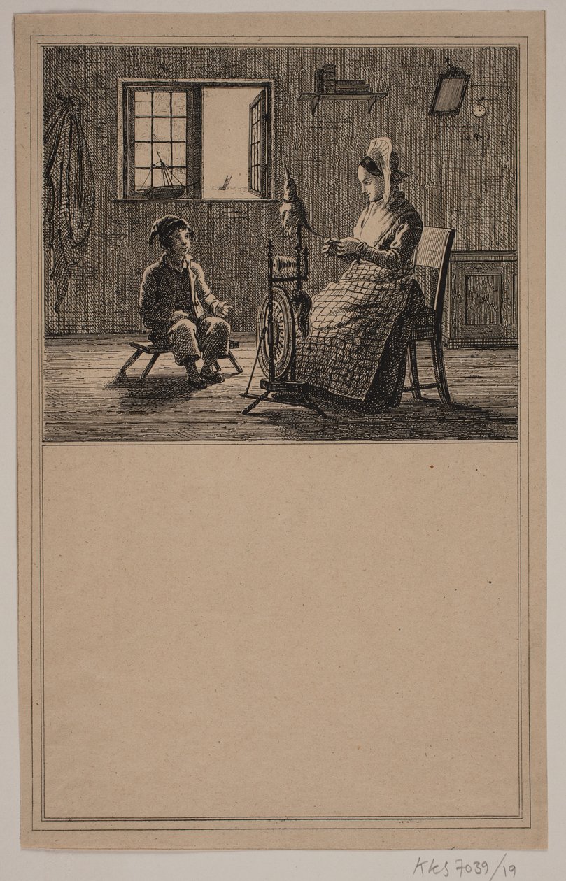 Matka i syn. Nie. 18 w Chr. Winther i M. Rørbye, „25 obrazków dla małych dzieci” autorstwa Johan Adolph Kittendorff
